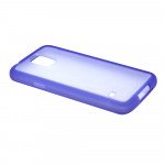 Wholesale Samsung Galaxy S5 SM-G900 Gummy Hybrid Case (Purple Clear)